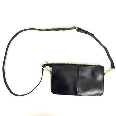 Kattee Genuine Leather Crossbody Wallet/Bag Women Small Purse Black FLAW