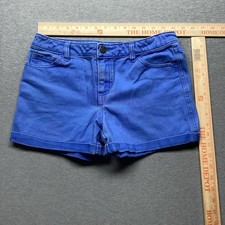 Girls Cherokee Denim Cuffed Shorts Size XL 14/16 Adjustable Waist Blue