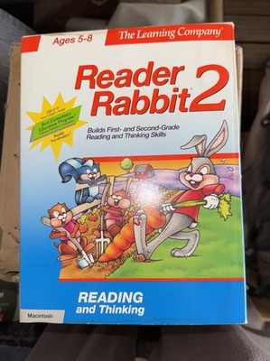 Reader Rabbit 2 Macintosh Vintage Educational Software Reading and Thinking Ages
