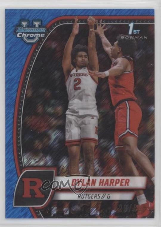 2024-25 Bowman U Chrome Blue Shimmer Refractor /35 Dylan Harper #22 rf2