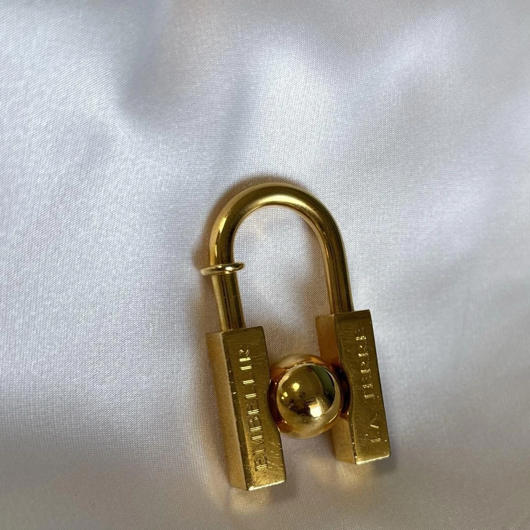 HERMÈS Lucchetto Globo HERMES G 2001 Edizione Limitata Misura 0 8 x 1 6 Pollici