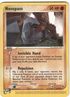 Nosepass 18/109 R Ruby & Sapphire Pokemon LP