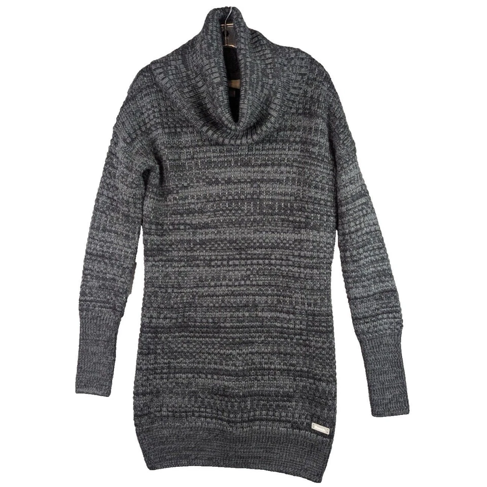 Vestido Suéter Bench Mujer S Gris Mezcla de Lana Tejido Capucha Cuello Pullover Tejido Preppy Foto 2 de 4