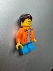 Lego Boy Orange Jacket Hoodie City Town Minifigure 31053 (Twn267) CMF retired — photo 3