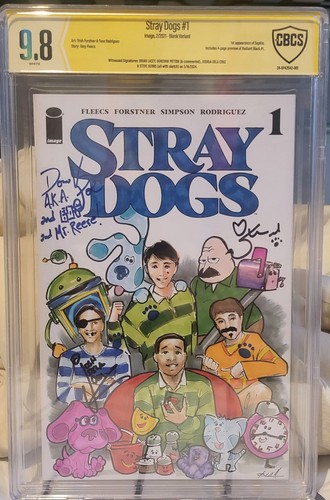 Stray Dogs 1 CBCS 9.8 Blue’s Clues Art SIGNED BY ALL THREE U.S. BLUES CLUES HOST
