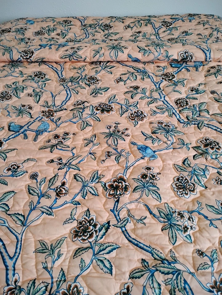 Colcha doble floral jacobea personalizada Shumacher Bird Foto 2 de 4