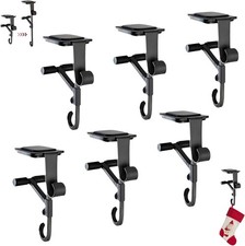 Heavy Duty 2 in 1 Garland and Stocking Hanger No Drill Adjustable Design 6 Pack