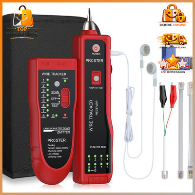 Netzwerkkabel Tester Handheld Wire Tracker XQ 350 für LAN Ethernet Rot