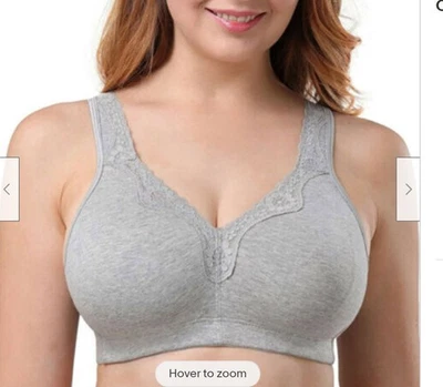 Plus Size Cup Bra Ladies Large Bosom Wireless Non wired Firm Control Brassiere - Image 1 of 4