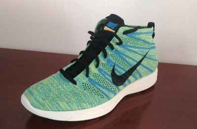 NIKE LUNAR Flyknit Chukka  Blue Glow/Black-Volt-Sail  Men 43 selten