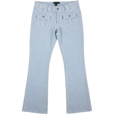 Forever 21 Light Blue Corduroy Flare Pants Low Rise Y2K Utility Size Medium