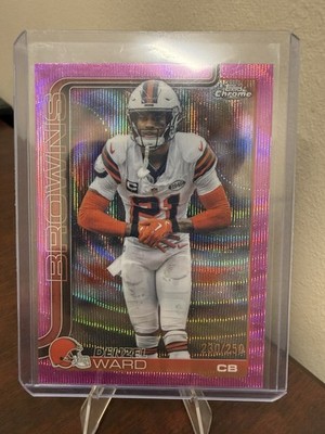 2025 Topps Chrome Denzel Ward Pink Refractor /250 #74 Browns 230/250
