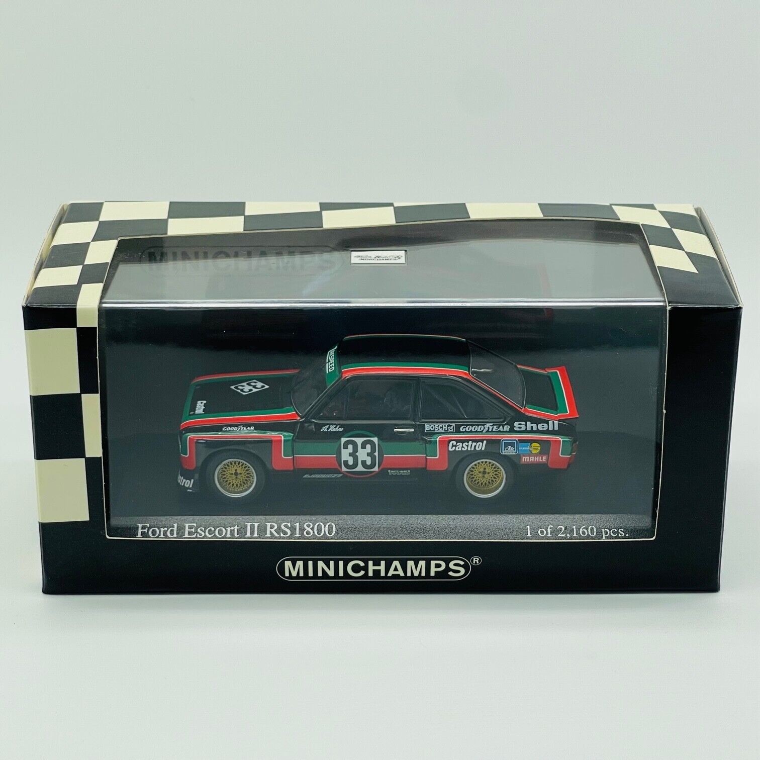 Ford Escort II RS 1800 miniature 1:43 voiture de course DRM 1976 Hahne