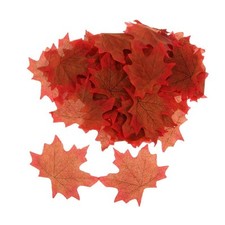 100x Artificial Maple LEAf Autumn Fall LEAves for Home