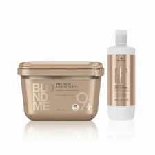 Schwarzkopf DUO Blond Me Premium Lift 9 Bleach and 6% Developer 33.8 oz SET