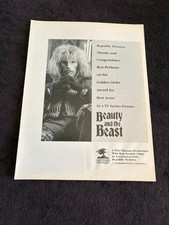 BEAUTY AND THE BEAST 1989 Golden Globe ad Ron...
