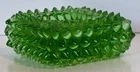 Vintage Fenton Green Hobnail Uranium Glass Square Ashtray Trinket Dish