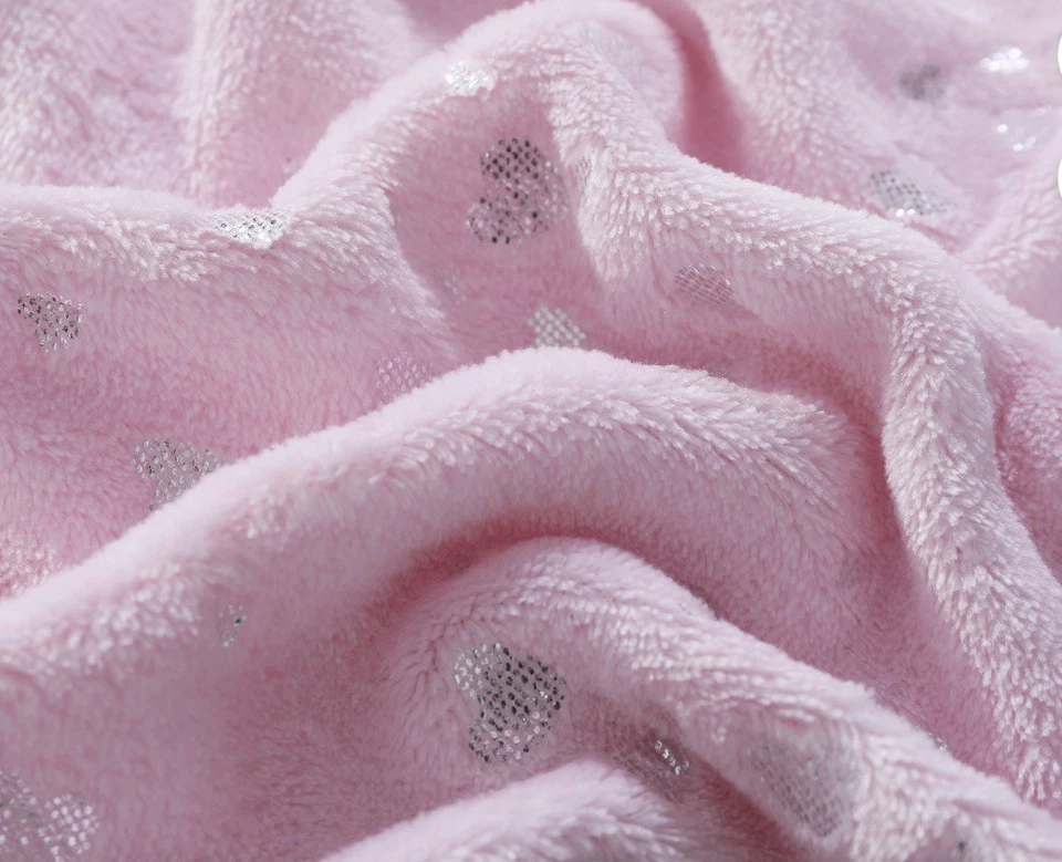 Manta de felpa rosa Way To Celebrate corazones día de San Valentín 50 x 60 nueva con etiquetas Foto 4 de 4