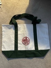 Trader Joe's Large Canvas Tote Bag Christmas 2025 Limited Edition Green New Tags