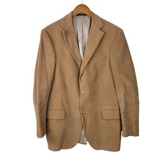 Lands' End Men's Size 40R Corduroy Sport Coat Blazer Tan Brown 40 Regular