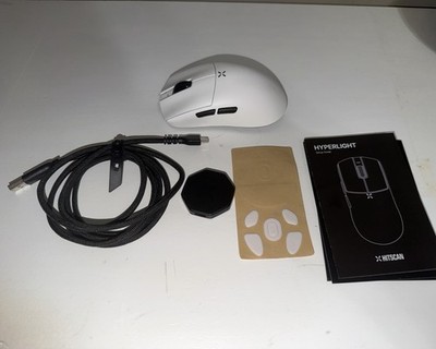 Hitscan Hyperlight Wireless Lightweight 39g Gaming Mouse White, W/Cable+Dongle