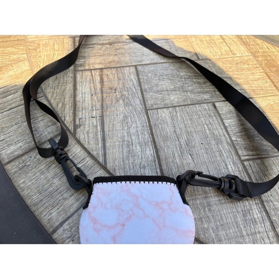 Nuevo Soporte para Copa de Vino Eslinga Patrón de Mármol Rosa Porta Bebidas Ajustable Foto 2 de 4