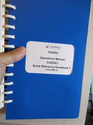 DASSAULT AIRCRAFT OPERATIONAL MANUAL FALCON 900EX CODDE3 QUICK REFERENCE MANUAL