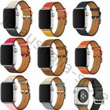 Leather Watch Band Strap Herme SingleTour for Apple Watch 11 10 9 8 7 6 5 4 3 21