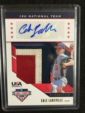 2019 USA Stars & Stripes 15U Cale Lansville 20/25 3 Color Auto & Jersey 