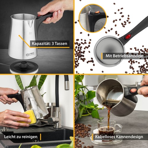Türkischer Kaffeekocher elektrisch 800W Mokka Maschine TZS First Austria - Bild 7 von 21