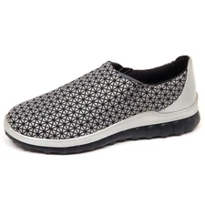 E8132 (WITHOUT BOX) sneaker uomo rubber/tissue CCILU black/grey slip on shoe man