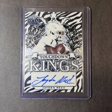 2022 Leaf Metal Jayden Reed Rc Wave Zebra Touchdown Kings Auto #2/5 Packers