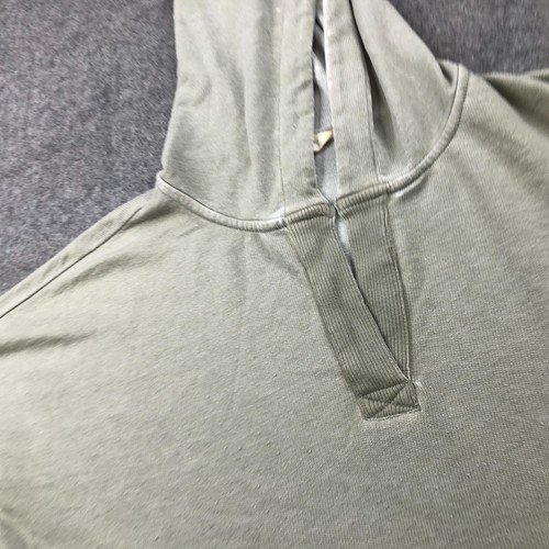 Lucky Brand Hoodie Womens Large Beige V Neck Hooded Sweatshirt Pullover * - Picture 5 of 12