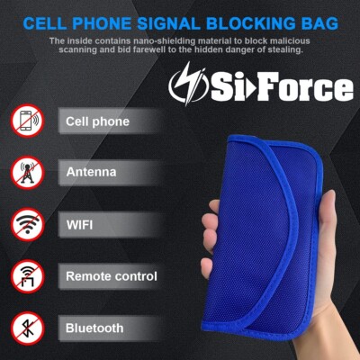 NEW SiForce Cell Phone Faraday pouch Dual Layer Signal Blocking Forensics Bag