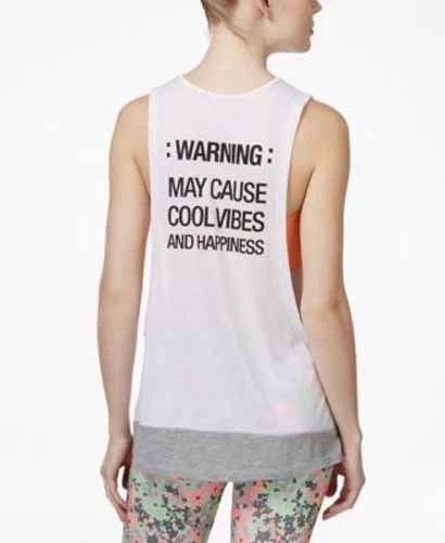 Топ безрукавка Energie Active Juniors' Mara High-Low Push Your Limits Graphic Muscle M - Изображение 2 из 2