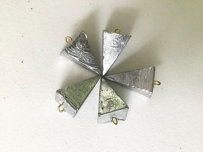 25 (TWENTY FIVE) 6OZ PYRAMID SINKERS LEAD FISHING WEIGHTS FREE SHIPPING