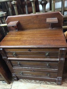 Antique Victorian Walnut Washstand Chest Dresser Ebay