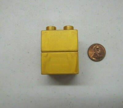 Rare Lego Duplo Gold 2X2 Blocks For Vintage Castle Palace House Living