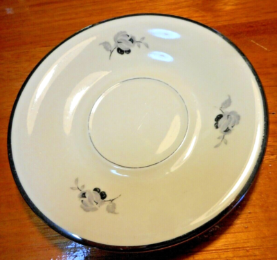 KPM Kjøbenhavns Porcellain Maleri Vallø Black Rose Spare Saucer