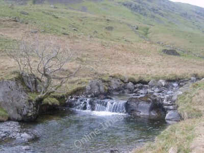 Photo 6x4 Waterfall, Rydal Beck Small fall under Erne Crag which appears  c2010