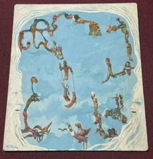 Nathaniel Reich Original Surreal Oil Painting on Board 28 X 32.5"