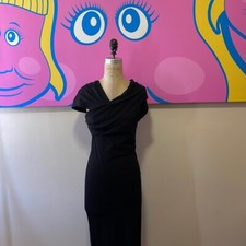 Versace Collection Black One Shoulder Jersey Dress