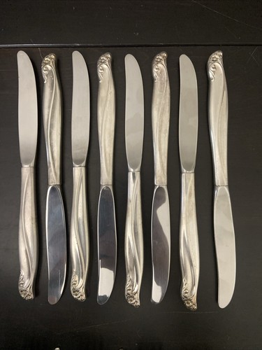 Silverware Rogers Oneida Silver Overlaid Flower Time Pattern 50 piece Flowertime - Picture 2 of 9