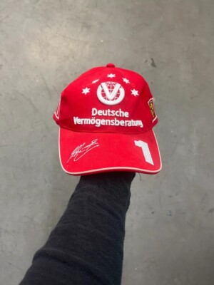 Vintage Ferrari Formel 1 Racing Cap Micheal Schumacher jahr 2003 rot