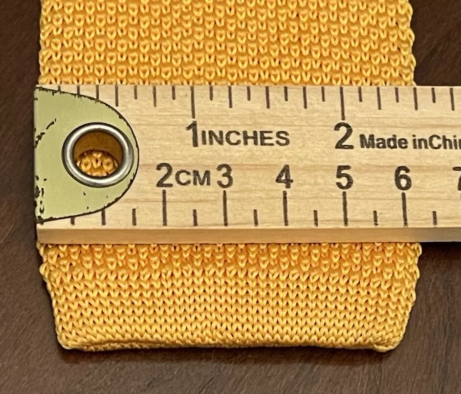 Corbata Birmania Bibas tejida dorada hecha a mano 100 % poliéster para hombre hecha en China Foto 4 de 4