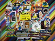 vtg 1990s World Industries skateboard sticker - early era Daewon Klein Mullen +