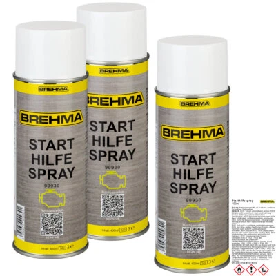 3x BREHMA Starthilfespray Starter Hilfe Startpilot Spray Motorstarter 400ml