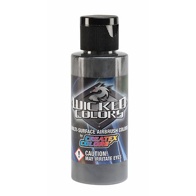  Createx Wicked Colors W014 Grey 2oz. water-based universal airbrush paint 