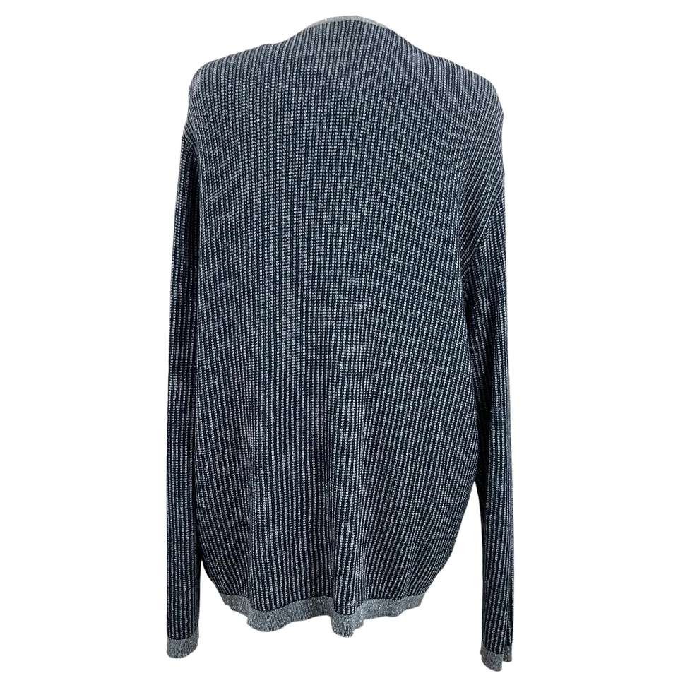 Cárdigan Doncaster Azul Marino Metálico Plateado Conjunto Doble Talla 2W Foto 2 de 4