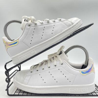 ADIDAS STAN SMITH WHITE TRAINERS SIZE UK LEATHER IRIDESCENT GYM CASUAL  AQ6272 UK